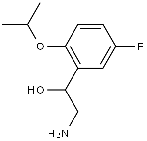 2-amino-1-(5-fluoro-2-isopropoxyphenyl)ethan-1-ol 结构式