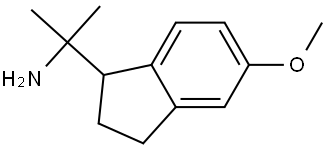 2-(5-methoxy-2,3-dihydro-1H-inden-1-yl)propan-2-amine 结构式