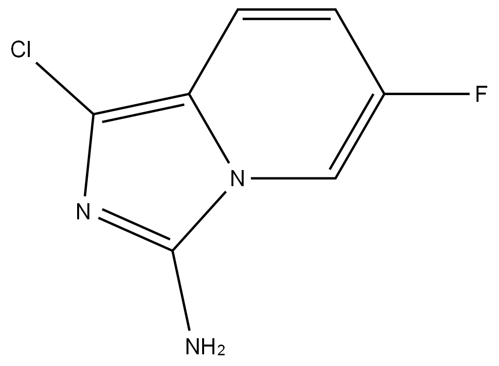 1-氯-6-氟咪唑并[1,5-A]吡啶-3-胺 结构式
