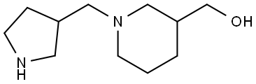 (1-(pyrrolidin-3-ylmethyl)piperidin-3-yl)methanol 结构式