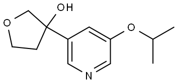 3-(5-isopropoxypyridin-3-yl)tetrahydrofuran-3-ol 结构式