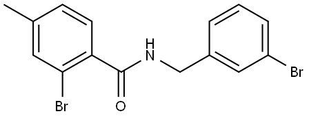 2-Bromo-N-[(3-bromophenyl)methyl]-4-methylbenzamide 结构式