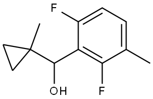 2,6-Difluoro-3-methyl-α-(1-methylcyclopropyl)benzenemethanol 结构式