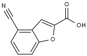 4-cyanobenzofuran-2-carboxylic acid 结构式