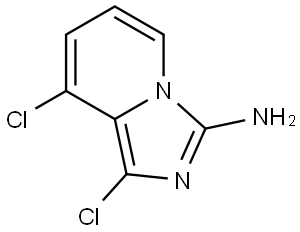 1,8-二氯咪唑并[1,5-A]吡啶-3-胺 结构式