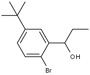 2-Bromo-5-(1,1-dimethylethyl)-α-ethylbenzenemethanol 结构式