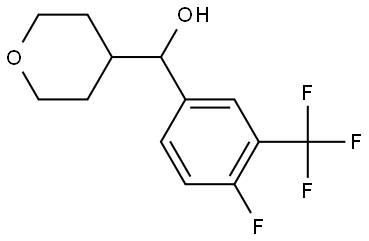 α-[4-Fluoro-3-(trifluoromethyl)phenyl]tetrahydro-2H-pyran-4-methanol 结构式