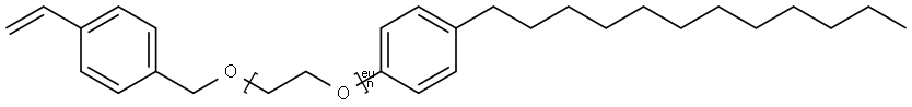 Α-(4-十二烷基苯基)-Ω-[(4-乙烯基苯基)甲氧基]聚(1,2-乙叉基)醚 结构式