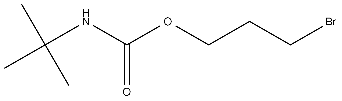 3-bromopropyl tert-butylcarbamate 结构式