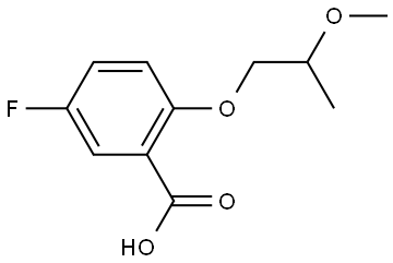 5-氟-2-(2-甲氧基丙氧基)苯甲酸 结构式