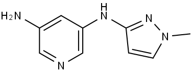 N3-(1-methyl-1H-pyrazol-3-yl)pyridine-3,5-diamine 结构式