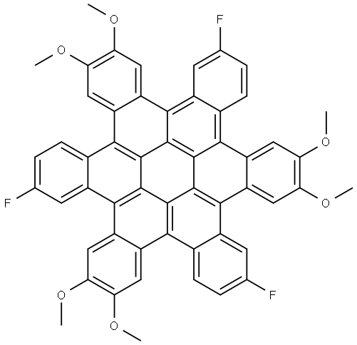 6,14,22-trifluoro-2,3,10,11,18,19-hexamethoxytrinaphtho[1,2,3,4-fgh:1',2',3',4'-pqr:1'',2'',3'',4''-za1b1]trinaphthylene 结构式