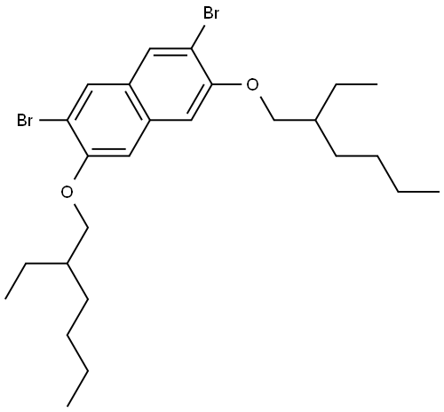 2,7-Dibromo-3,6-bis[(2-ethylhexyl)oxy]naphthalene 结构式