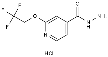 2-(2,2,2-Trifluoroethoxy)-4-pyridinecarboxylic acid hydrazide hydrochloride 结构式