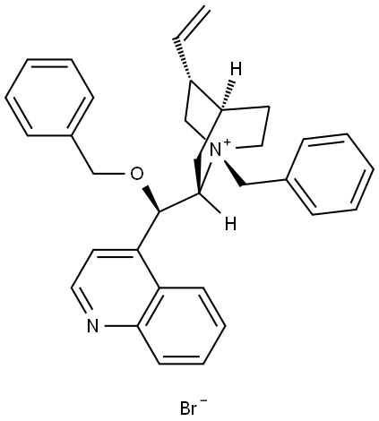 (8Α,9R)-1-苯甲基-9-苯甲氧基溴化奎宁丁 结构式