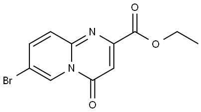 7-溴-4-氧代-4H-吡啶并[1,2-A]嘧啶-2-羧酸乙酯 结构式