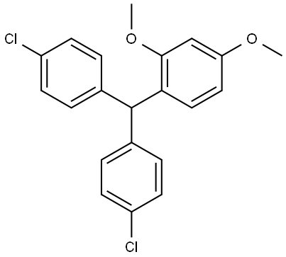 4-Bis(4-Chlorophenyl)methyl-1,3-dimethoxybenzene 结构式