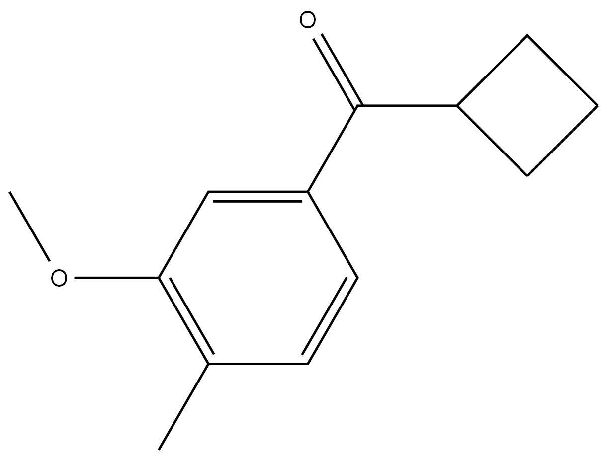 Cyclobutyl(3-methoxy-4-methylphenyl)methanone 结构式