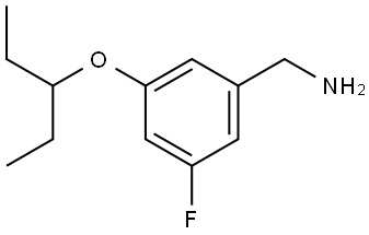 3-(1-Ethylpropoxy)-5-fluorobenzenemethanamine 结构式