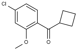 (4-Chloro-2-methoxyphenyl)cyclobutylmethanone 结构式