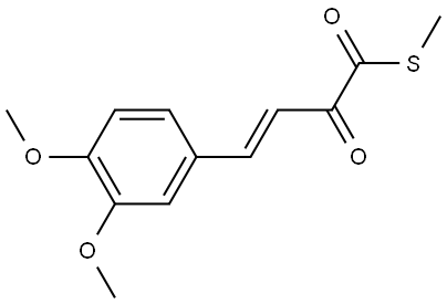 (E)-S-Methyl 4-(3,4-dimethoxyphenyl)-2-oxobut-3-enethioate 结构式