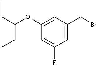 1-(Bromomethyl)-3-(1-ethylpropoxy)-5-fluorobenzene 结构式