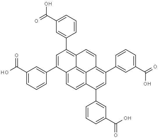 1,3,6,8-四(3-羧基苯)芘 结构式