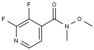 2,3-Difluoro-N-methoxy-N-methyl-4-pyridinecarboxamide 结构式