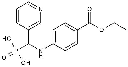 Benzoic acid, 4-[(phosphono-3-pyridinylmethyl)amino]-, 1-ethyl ester 结构式