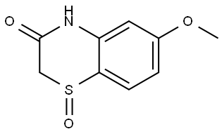 6-methoxy-2H-benzo[b][1,4]thiazin-3(4H)-one 1-oxide 结构式