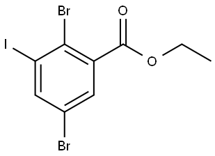 Ethyl 2,5-dibromo-3-iodobenzoate 结构式