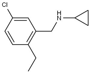 5-Chloro-N-cyclopropyl-2-ethylbenzenemethanamine 结构式