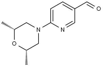 REL-6-[(2R,6S)-2,6-二甲基-4-吗啉基]-3-吡啶甲醛 结构式