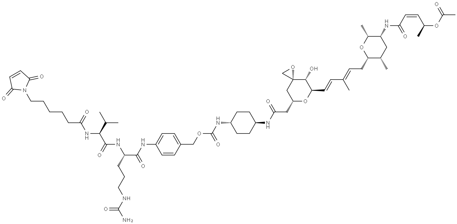 化合物 MC-VC-PAB-CYCLOHEXANEDIAMINE-THAILANSTATIN A 结构式