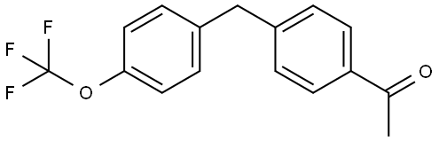 1-[4-[[4-(Trifluoromethoxy)phenyl]methyl]phenyl]ethanone 结构式