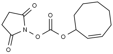 (E)-环辛-2-烯-1-基 (2,5-二氧代吡咯烷-1-基) 碳酸酯 AXIAL DIASTEREOISOMER 结构式