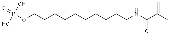 2-甲基-N- [10-(膦酰氧基)癸基] -2-丙烯酰胺 结构式