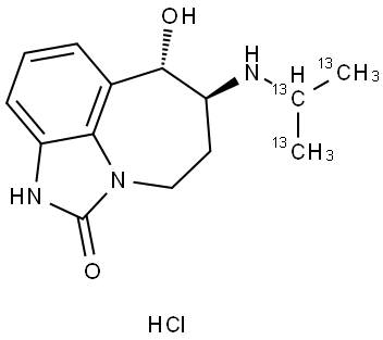 齐帕特罗-13C3 (盐酸) 结构式