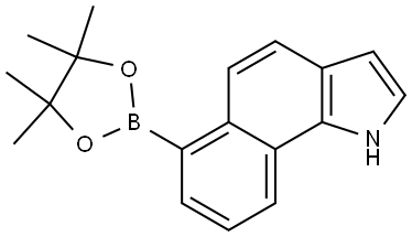6-(4,4,5,5-tetramethyl-1,3,2-dioxaborolan-2-yl)-1H-benzo[g]indole 结构式