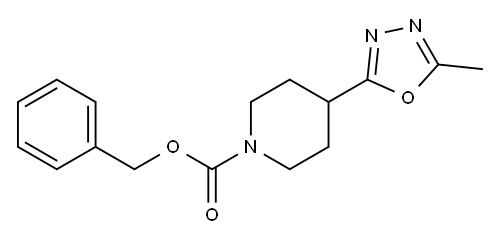 benzyl 4-(5-methyl-1,3,4-oxadiazol-2-yl)piperidine-1-carboxylate 结构式
