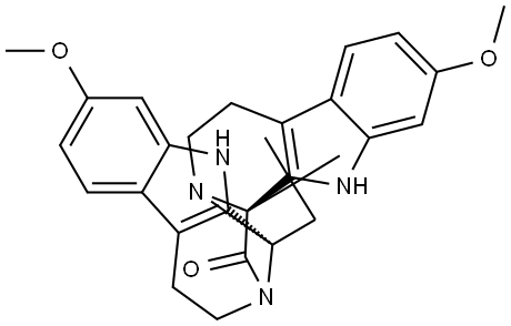 3'',4'':1',2']dipyrido[3,4-b:3',4'-b']diindol-14-one, 8,13,16,17-tetrahydro-3,11-dimethoxy-18,18-dimethyl-, (5bS,13bS)- 结构式