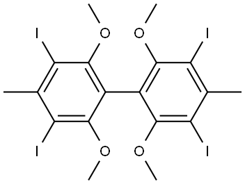 3,3',5,5'-TETRAIODO-2,2',6,6'-TETRAMETHOXY-4,4'-DIMETHYLBIPHENYL 结构式