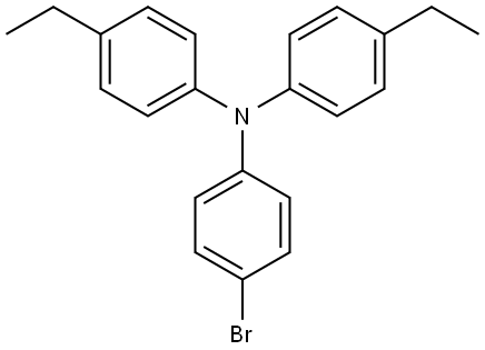 4-bromo-N,N-bis(4-ethylphenyl)aniline 结构式