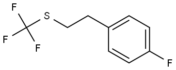 1-Fluoro-4-[2-[(trifluoromethyl)thio]ethyl]benzene 结构式