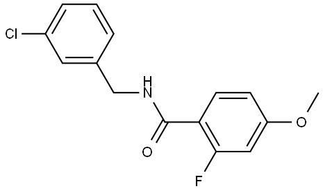 N-[(3-Chlorophenyl)methyl]-2-fluoro-4-methoxybenzamide 结构式