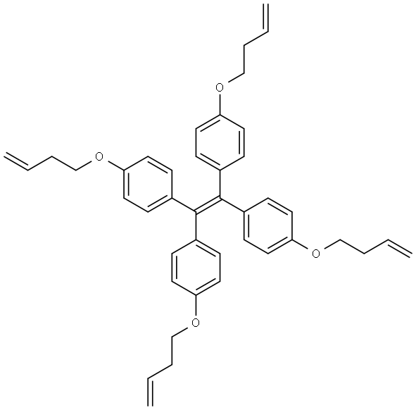 1,1,2,2-四(4-(丁-3-烯-1-基氧基)苯基)乙烯 结构式