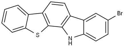 3-溴-12H-苯并[4,5]噻吩并[2,3-A]咔唑 结构式