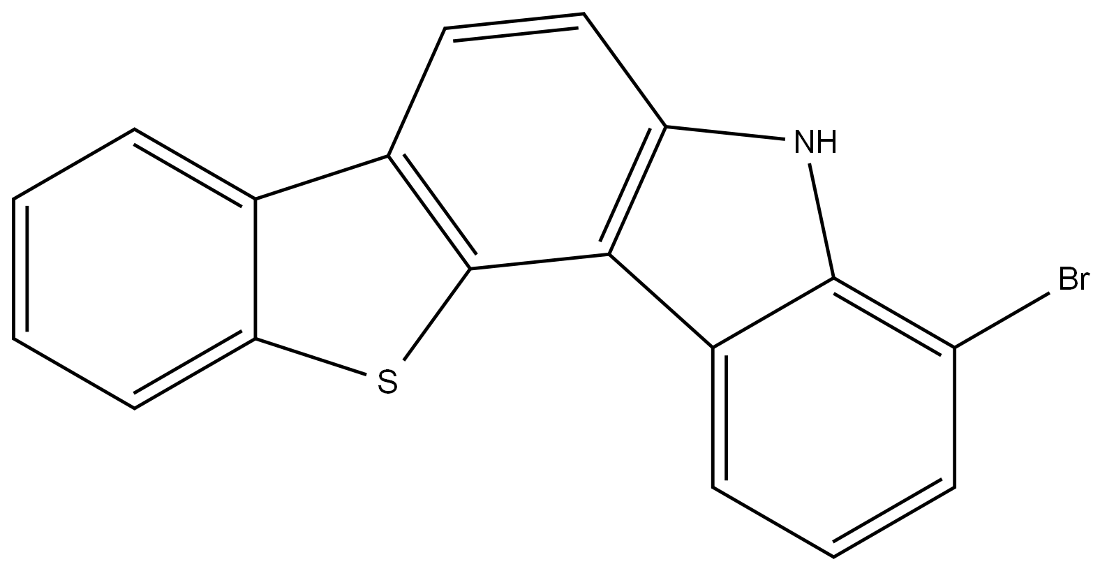 4-溴-5,12-二氢吲哚[3,2-A]咔唑 结构式