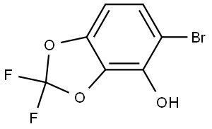 5-bromo-2,2-difluorobenzo[d][1,3]dioxol-4-ol 结构式