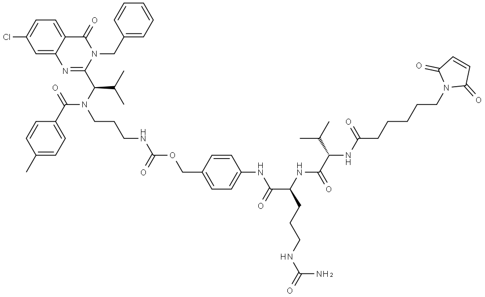 化合物 MC-VAL-CIT-PAB-ISPINESIB 结构式